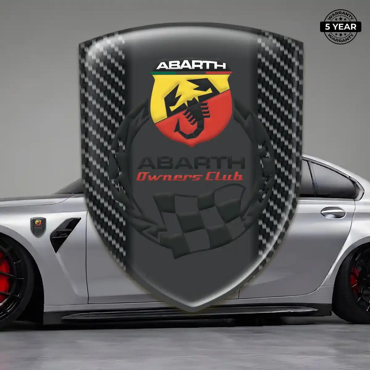 Abarth Gel Emblem Sticker Exterior Luxe