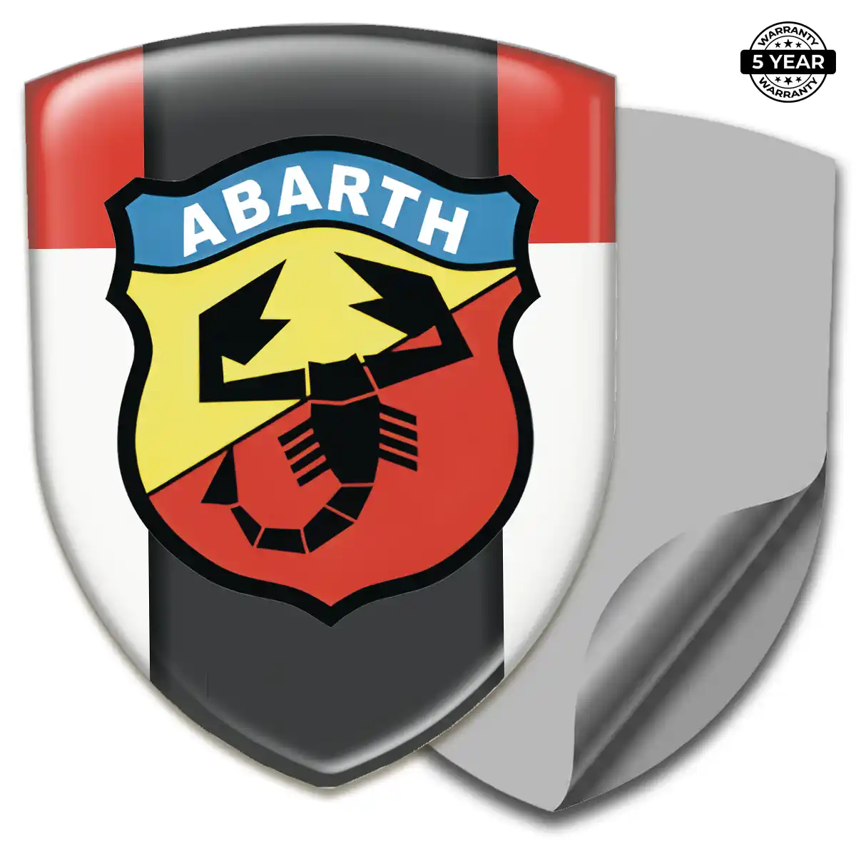 Abarth Gel Emblem Sticker Interior Elegance