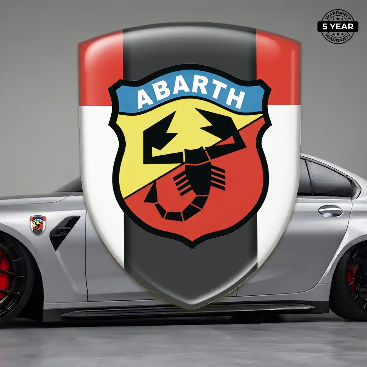 Abarth Gel Emblem Sticker Interior Elegance