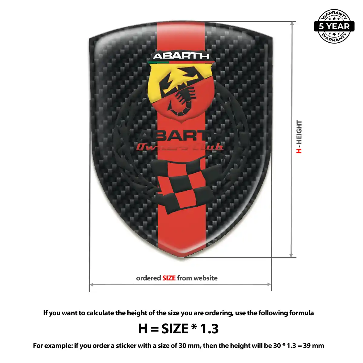 Abarth Gel Emblem Sticker Noble Edition