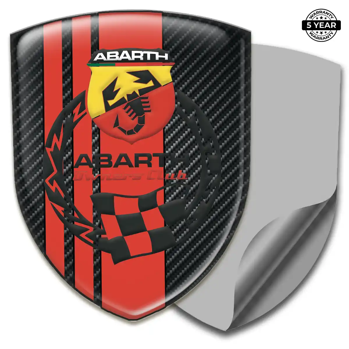Abarth Gel Emblem Sticker Premium Dome