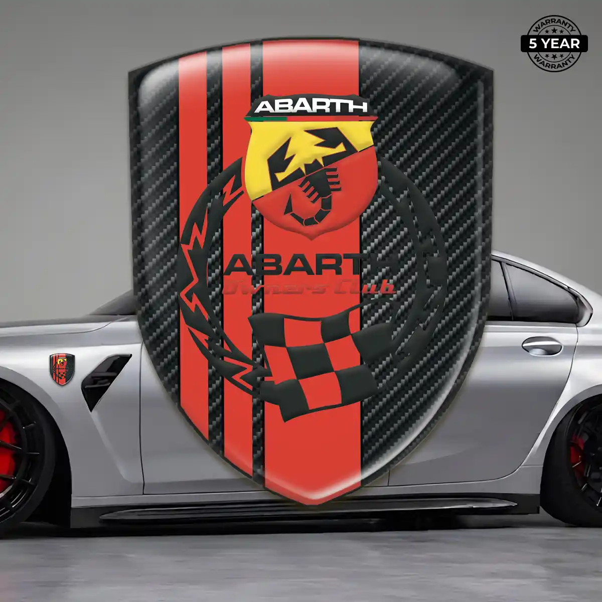Abarth Gel Emblem Sticker Premium Dome
