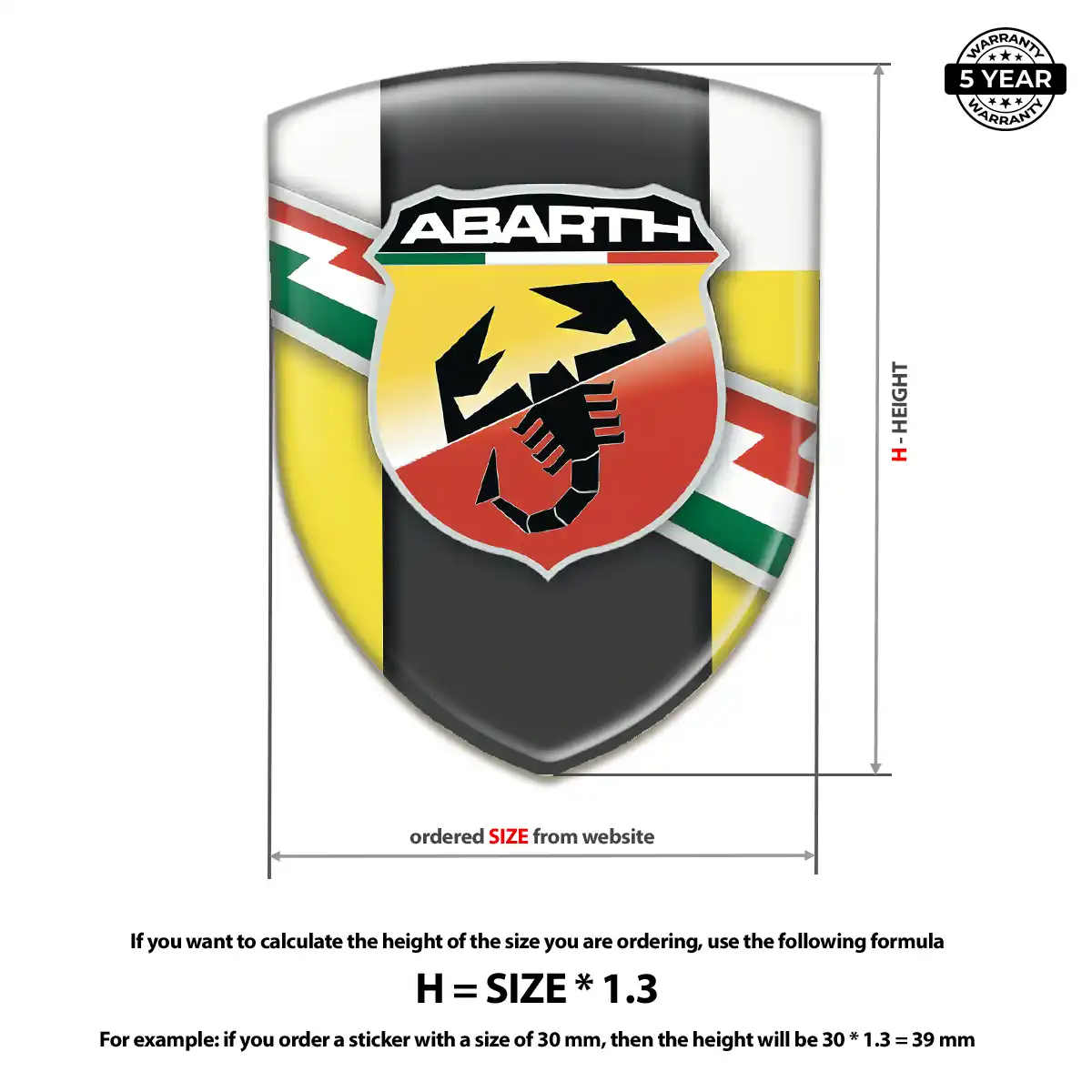 Abarth Gel Emblem Sticker Prestige Line