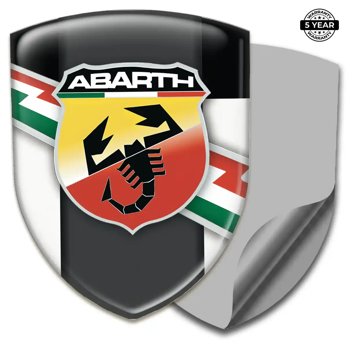 Abarth Gel Emblem Sticker Refined Design
