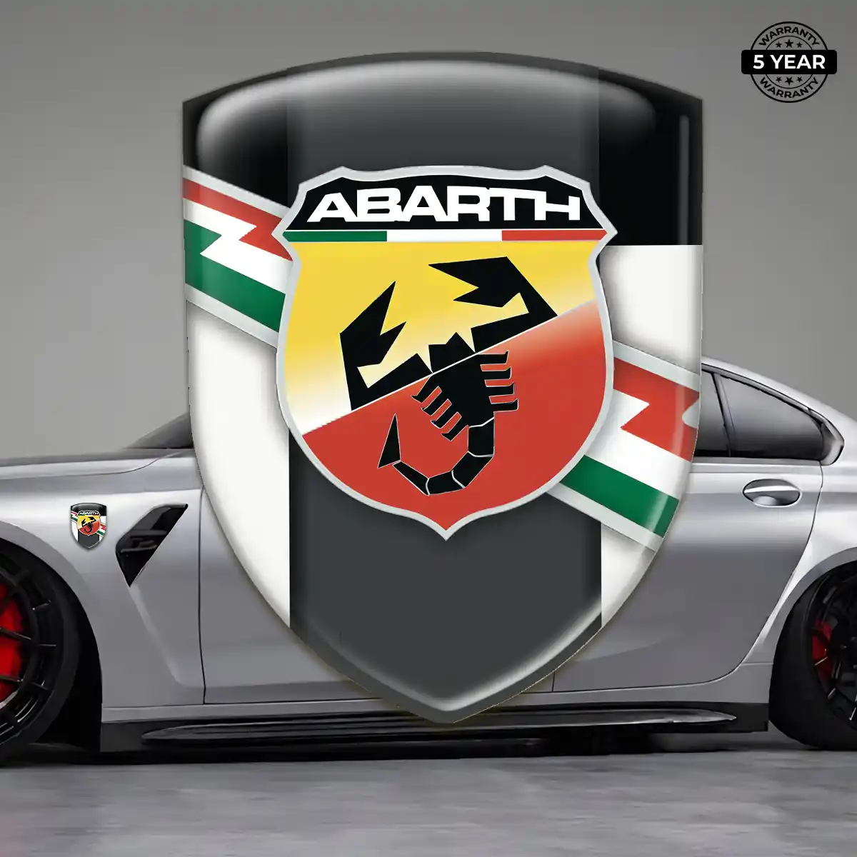 Abarth Gel Emblem Sticker Refined Design