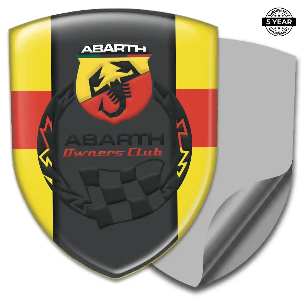 Abarth Gel Emblem Sticker Resin Luxe