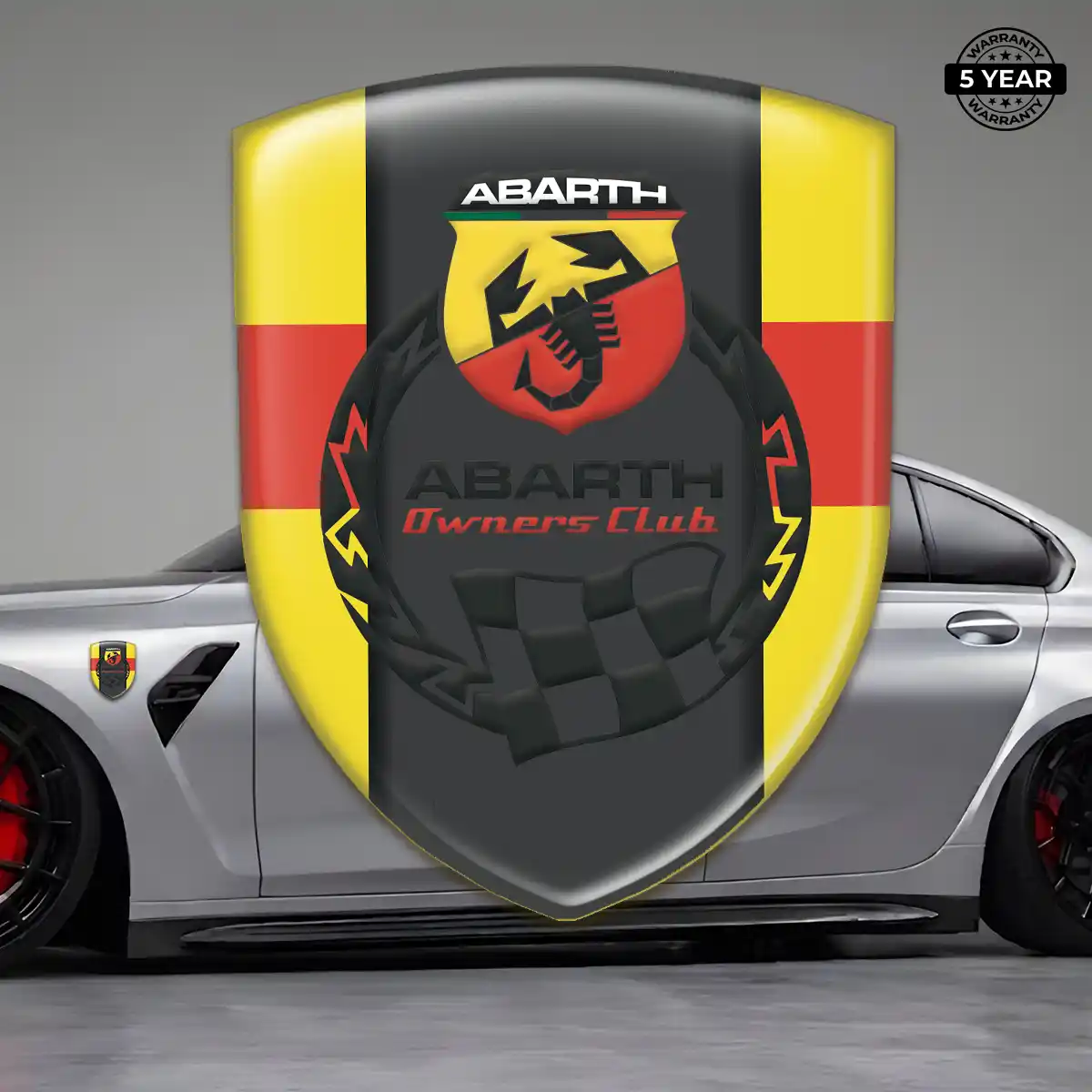 Abarth Gel Emblem Sticker Resin Luxe