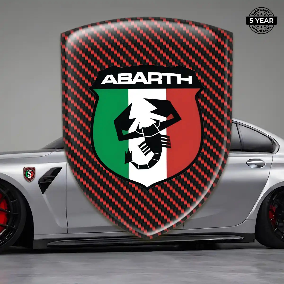Abarth Gel Emblem Sticker Sleek Style