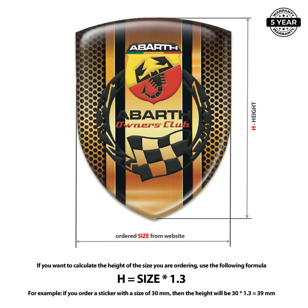 Abarth Logo Badge Deluxe Edition