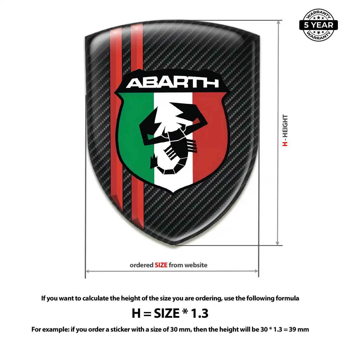 Abarth Logo Badge Elite Finish