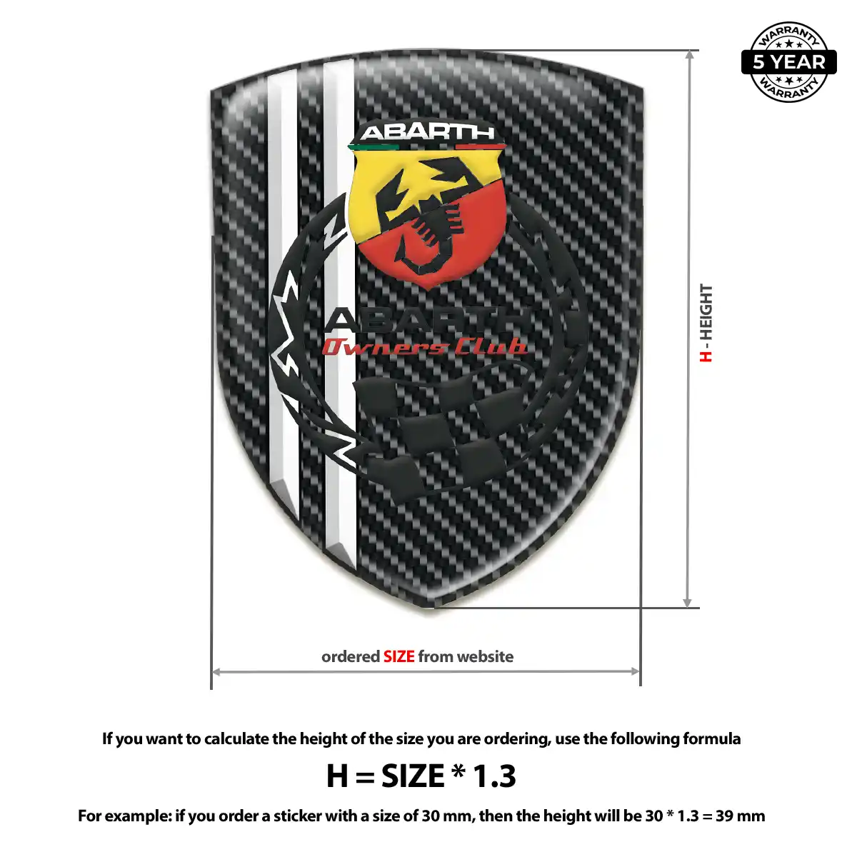 Abarth Logo Badge Performance Style