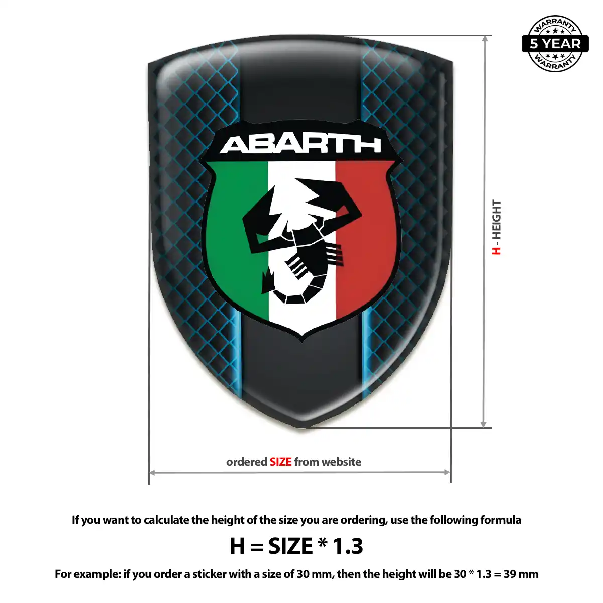 Abarth Logo Badge Premium Dome