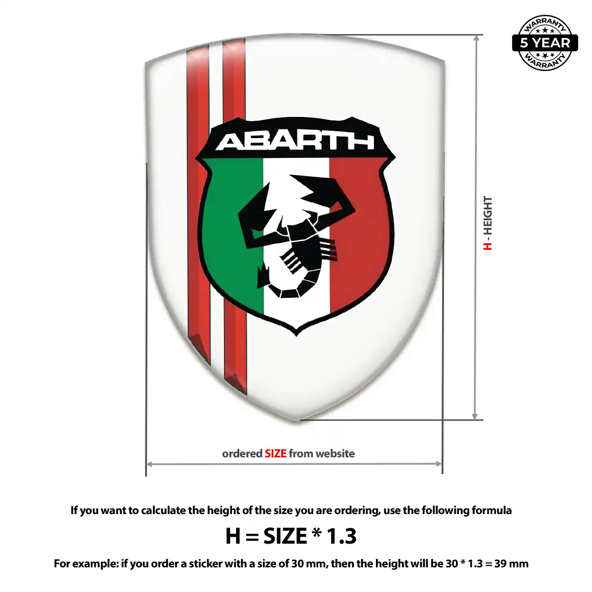 Abarth Logo Badge Prime Quality