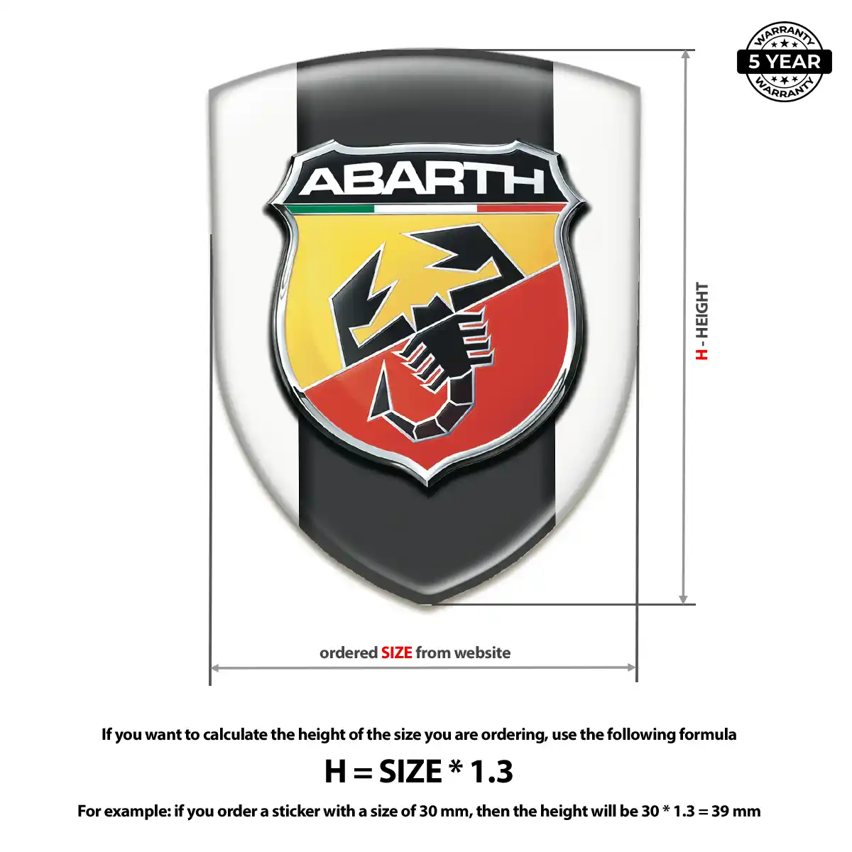 Abarth Logo Emblem Cabin Style