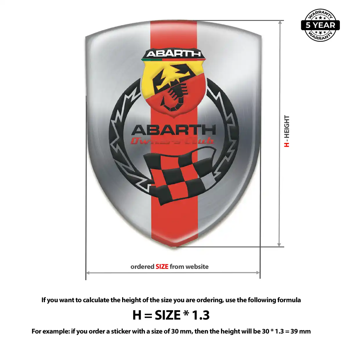 Abarth Logo Emblem Elite Finish