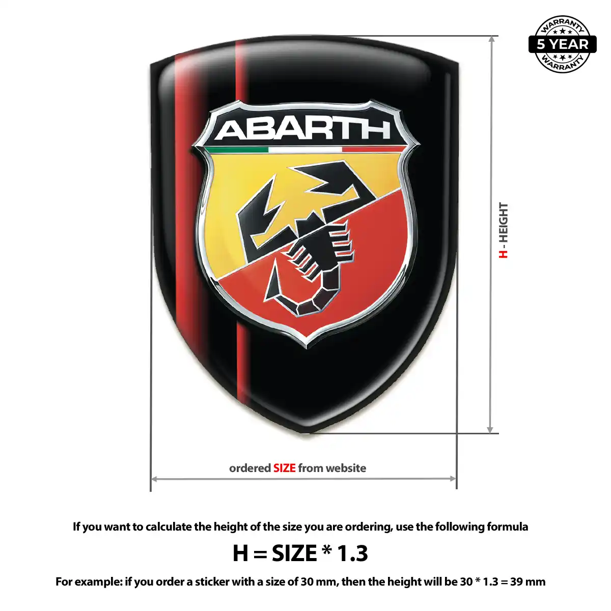 Abarth Logo Emblem Interior Luxe