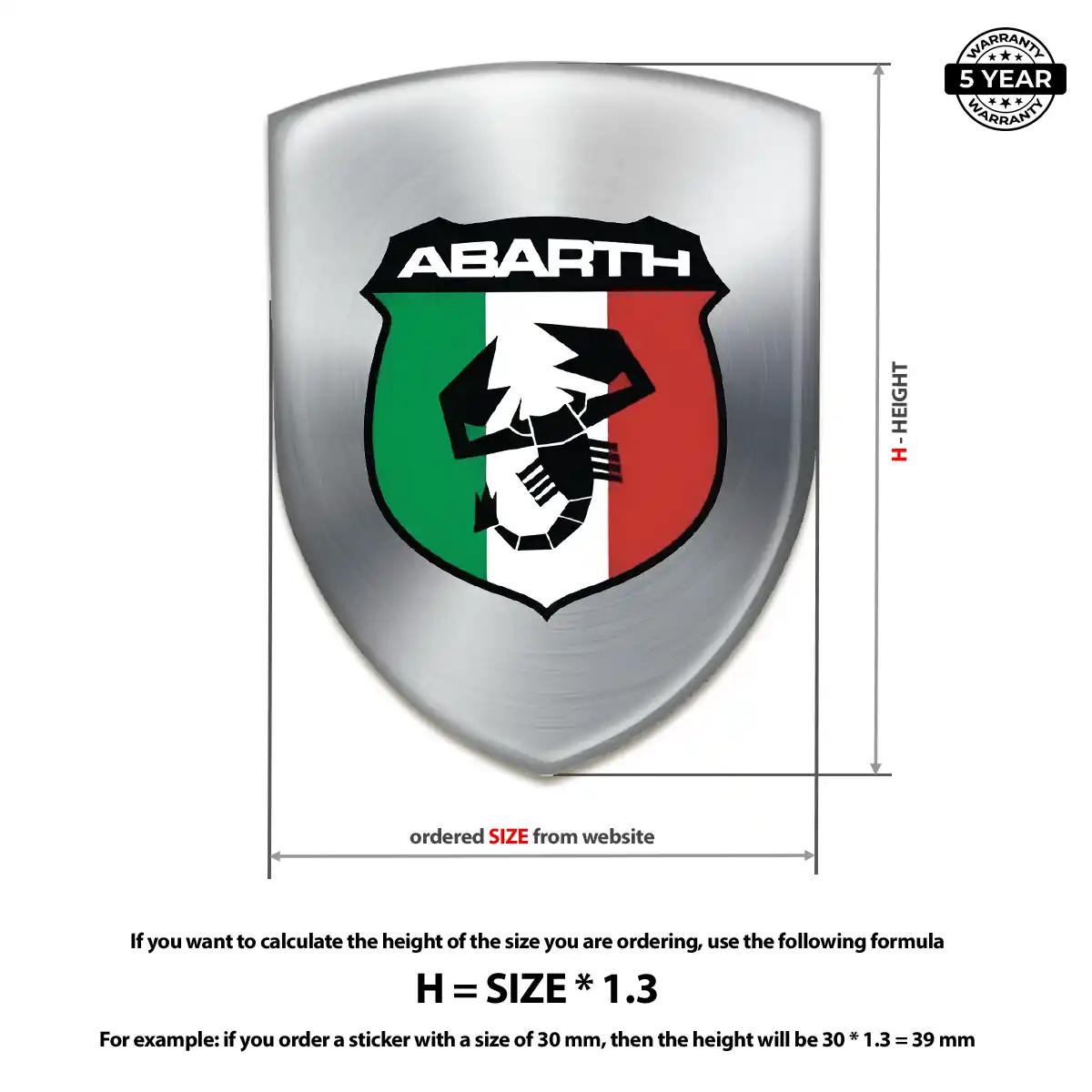 Abarth Logo Emblem Resin Luxe