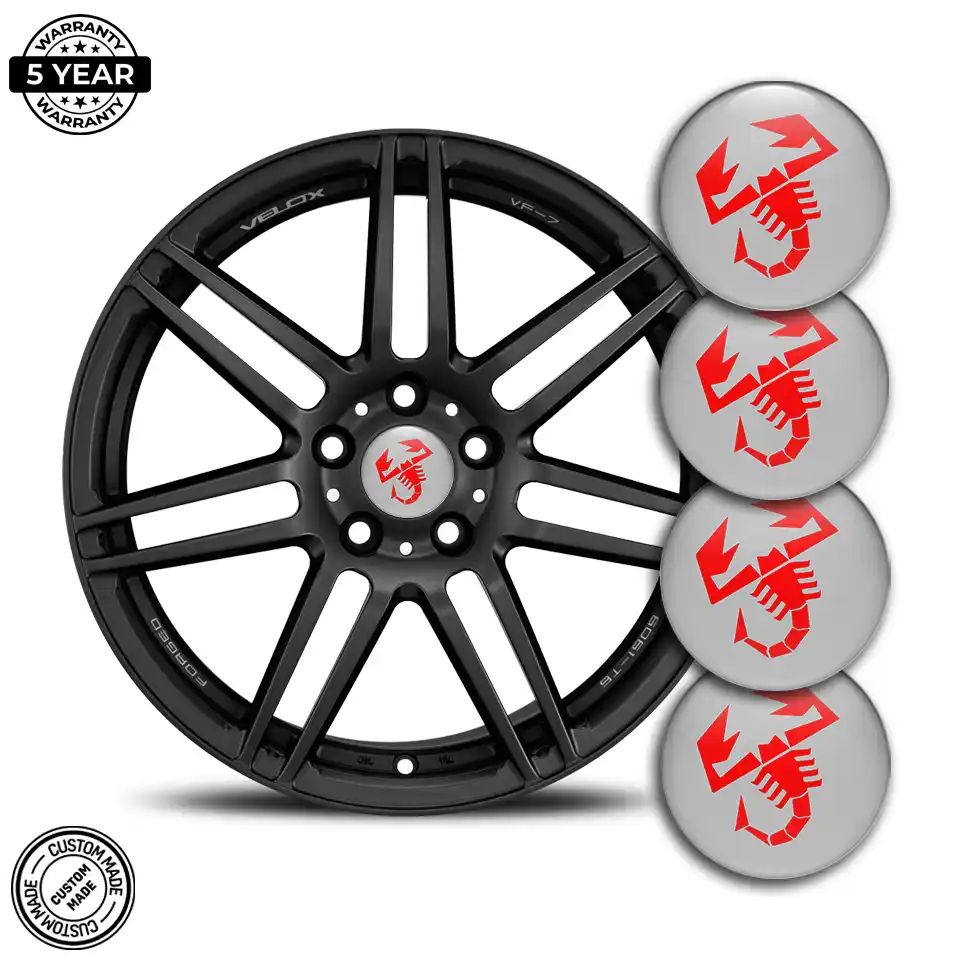 Abarth Logo Silicone Badge High Quality