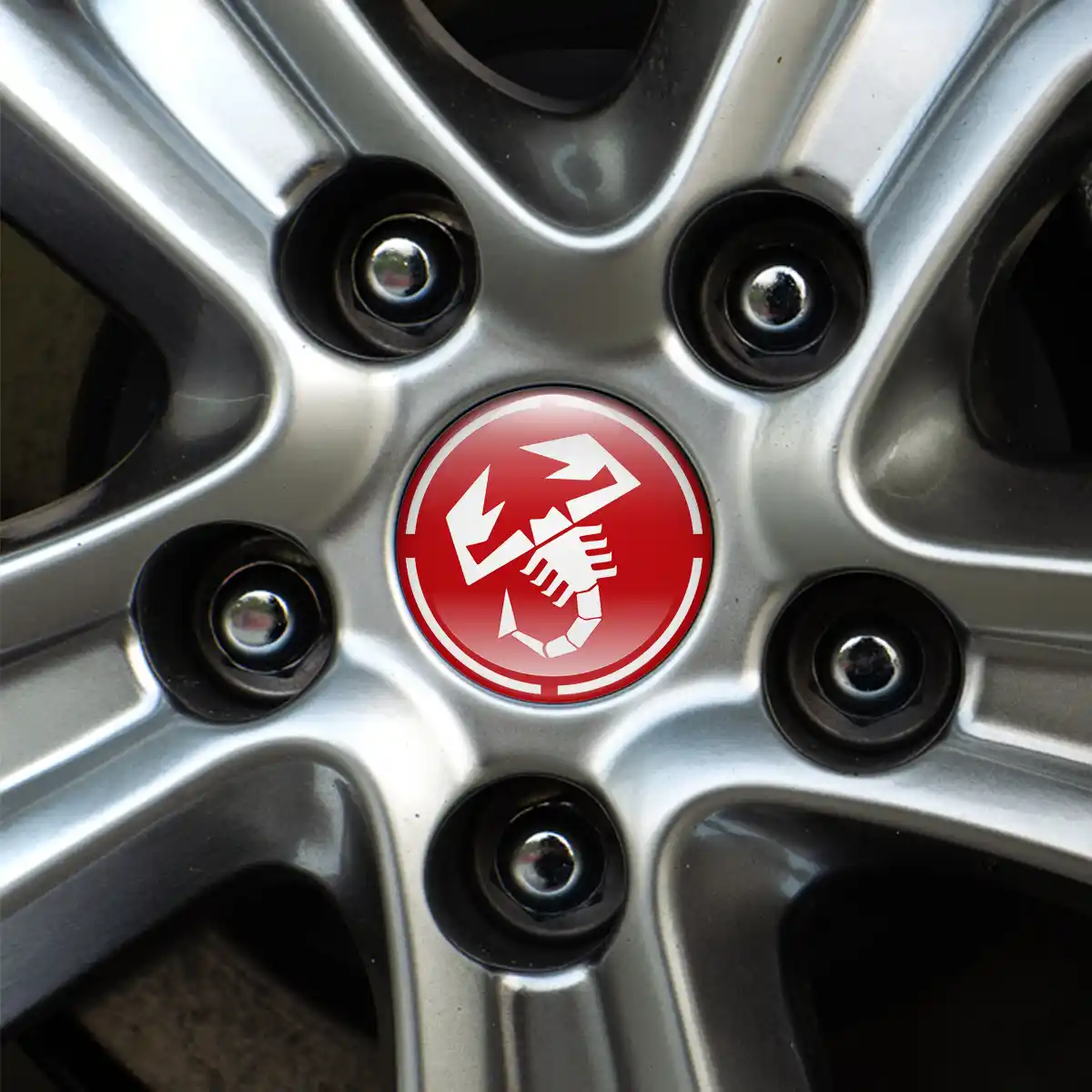 Abarth Logo Silicone Badge Self-Adhesive Premium Edition