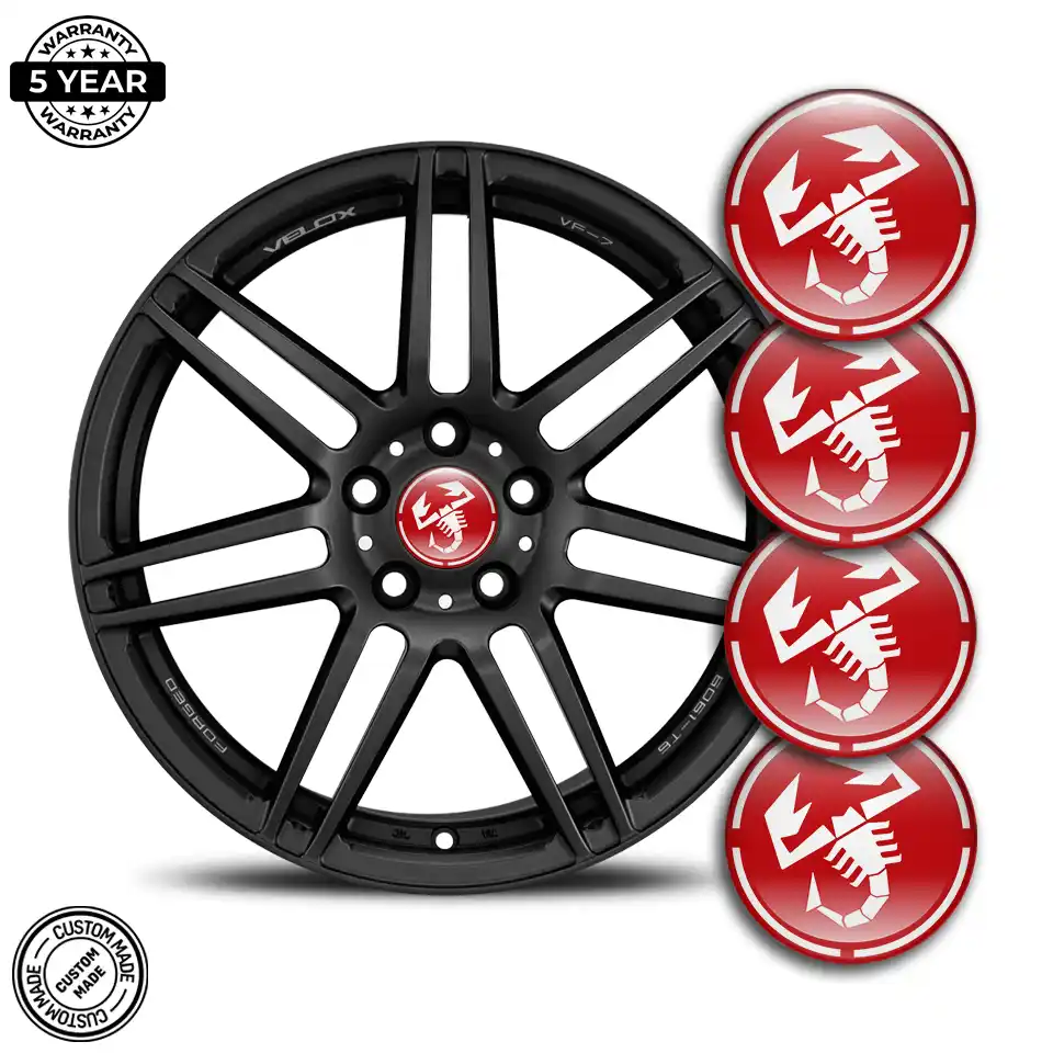 Abarth Logo Silicone Badge Self-Adhesive Premium Edition
