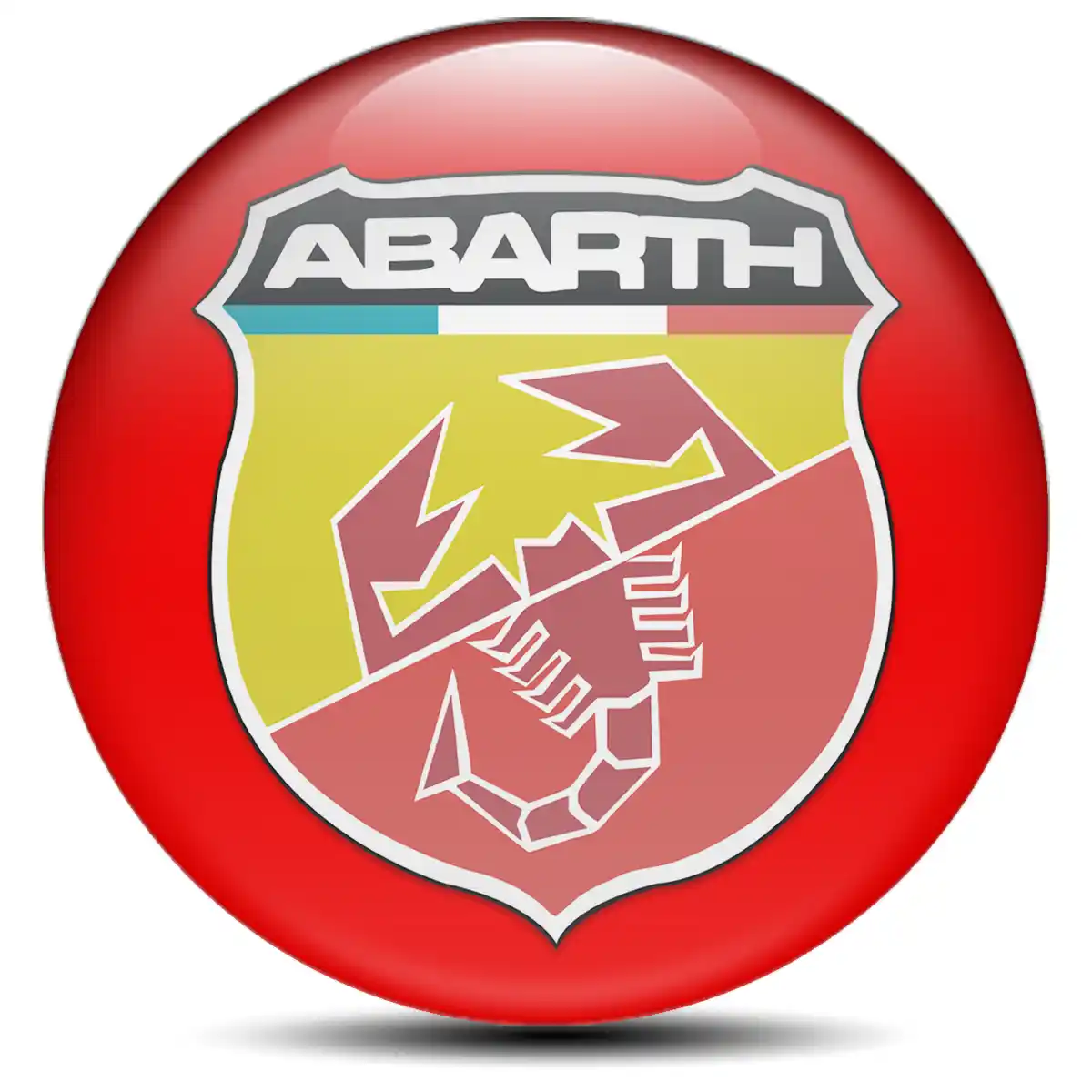 Abarth Logo Silicone Emblem Self-Adhesive High Quality