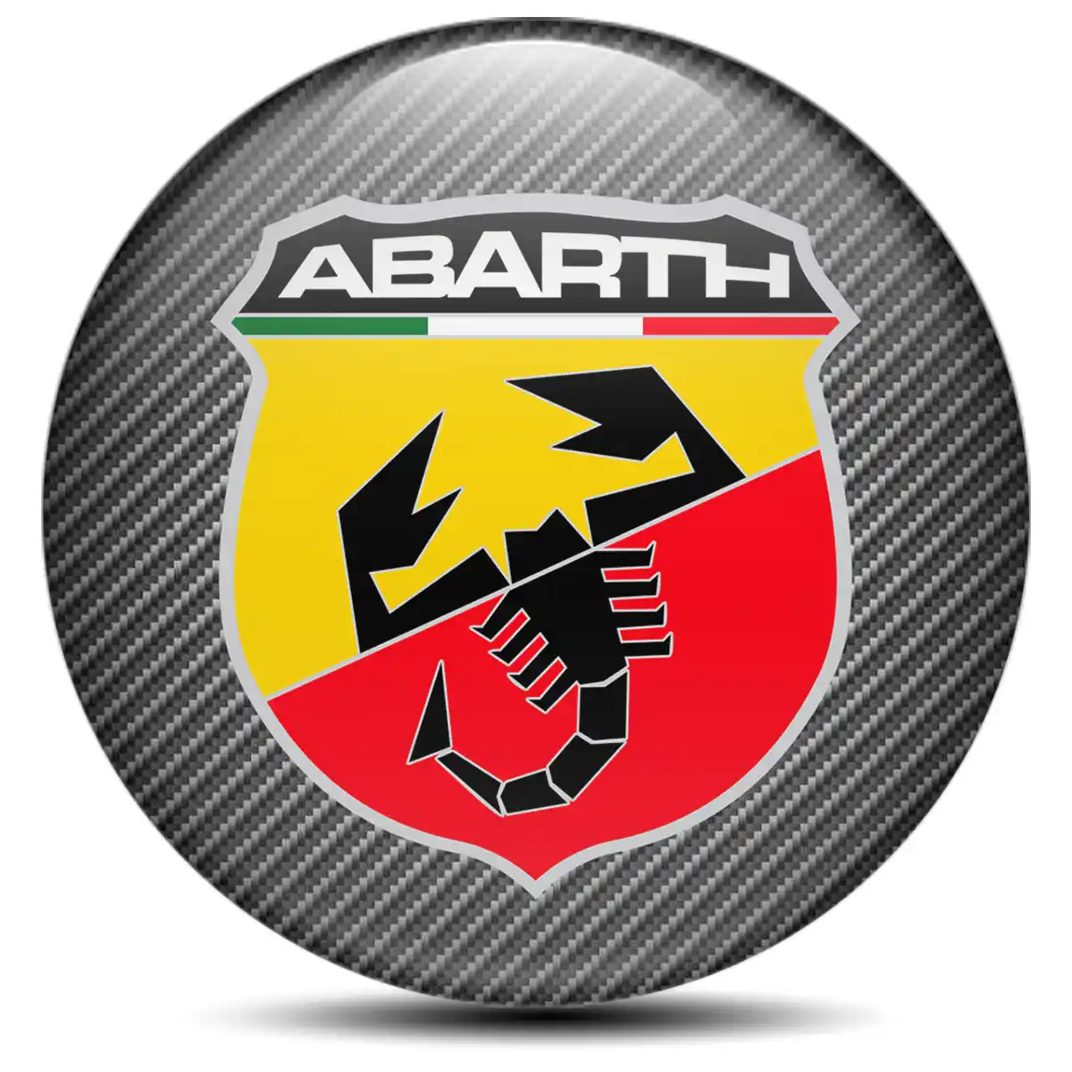 Abarth Logo Silicone Emblem Self-Adhesive Premium Quality