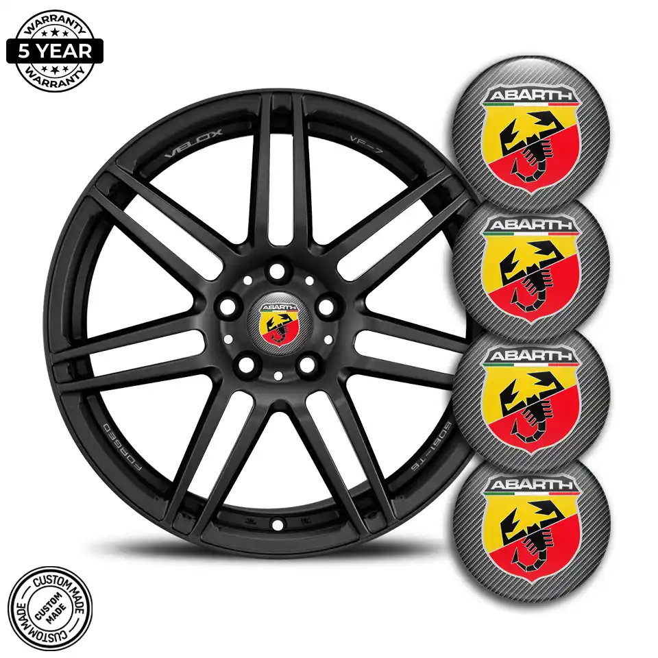 Abarth Logo Silicone Emblem Self-Adhesive Premium Quality