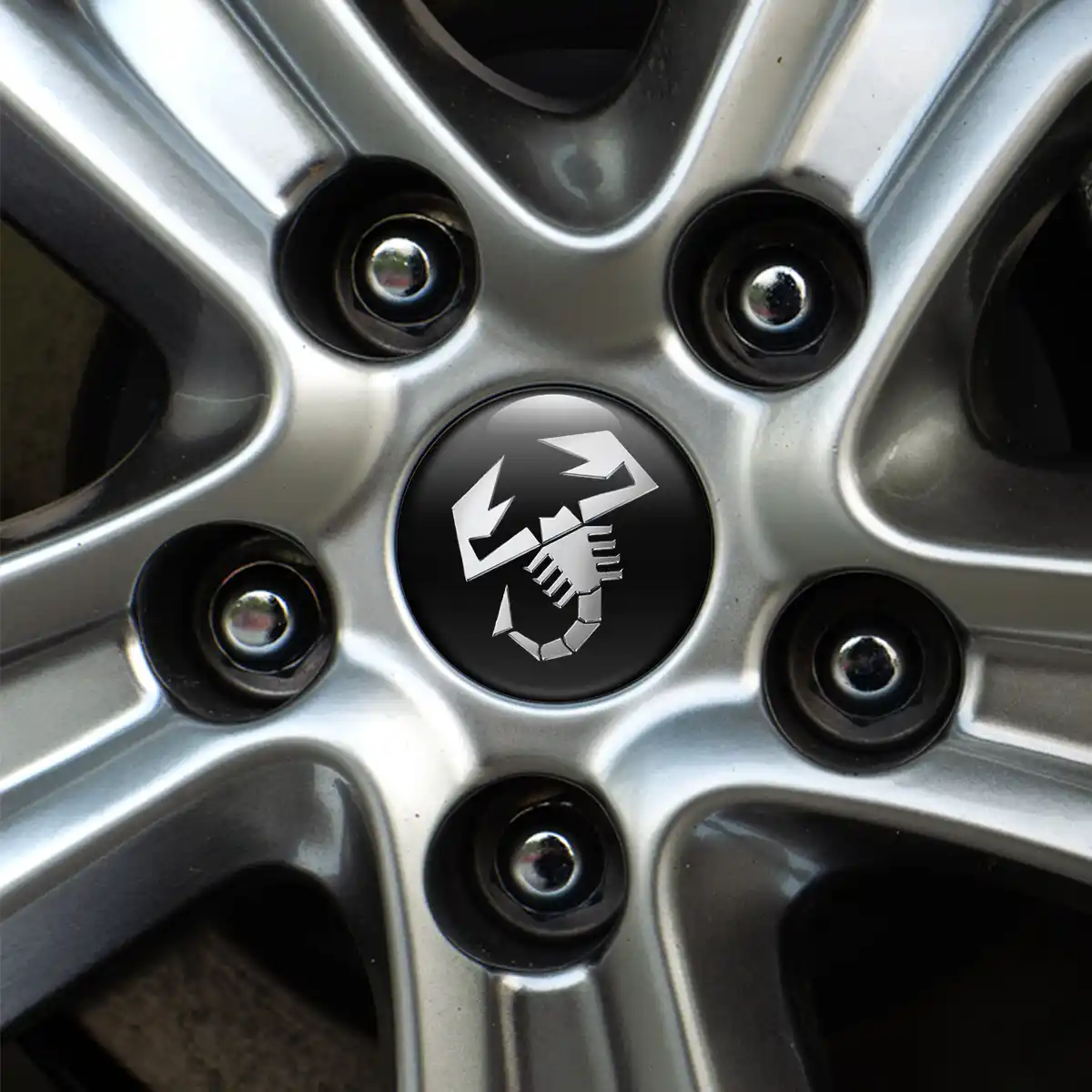 Abarth Logo Silicone Sticker Premium Quality
