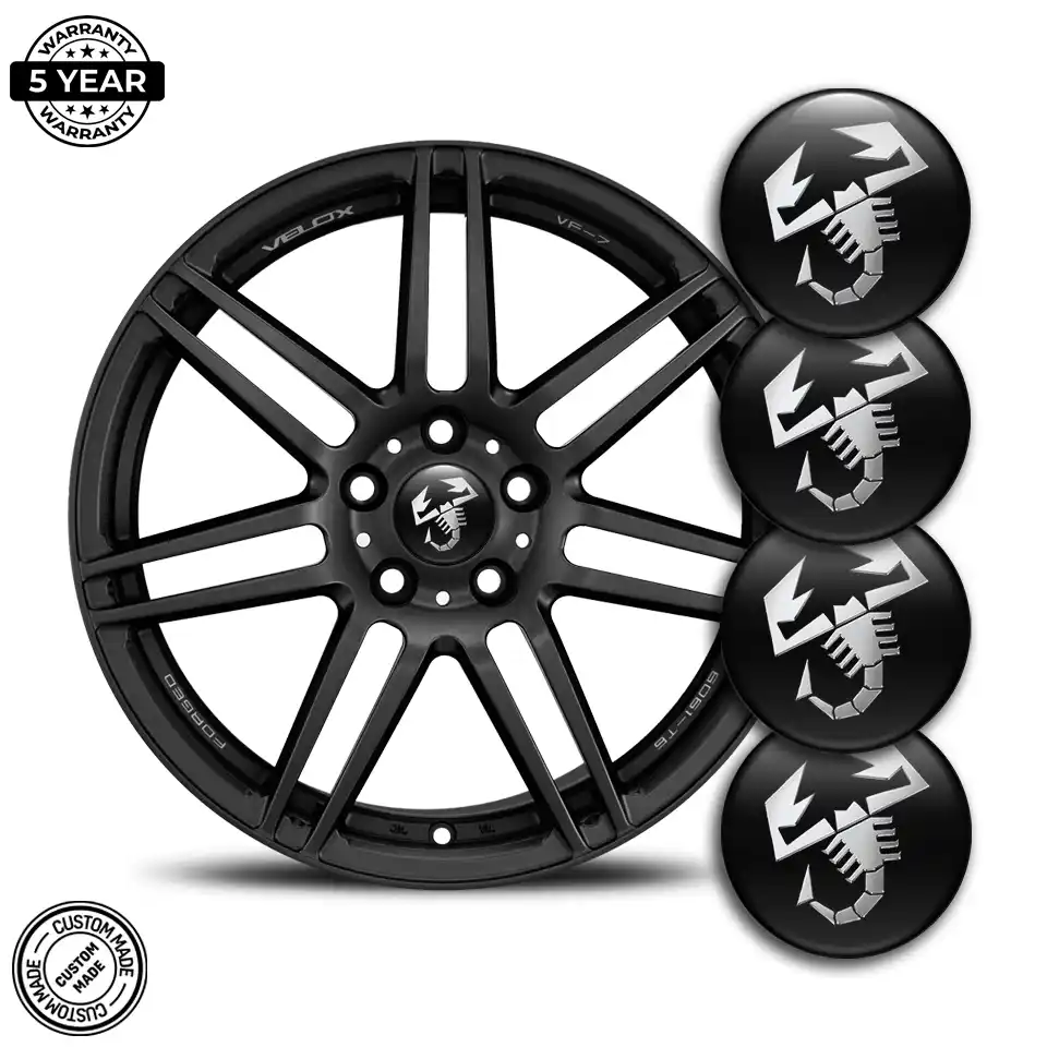 Abarth Logo Silicone Sticker Premium Quality