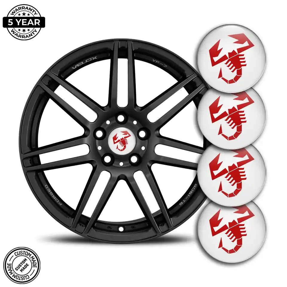 Abarth Logo Silicone Sticker Self-Adhesive Stylish Design