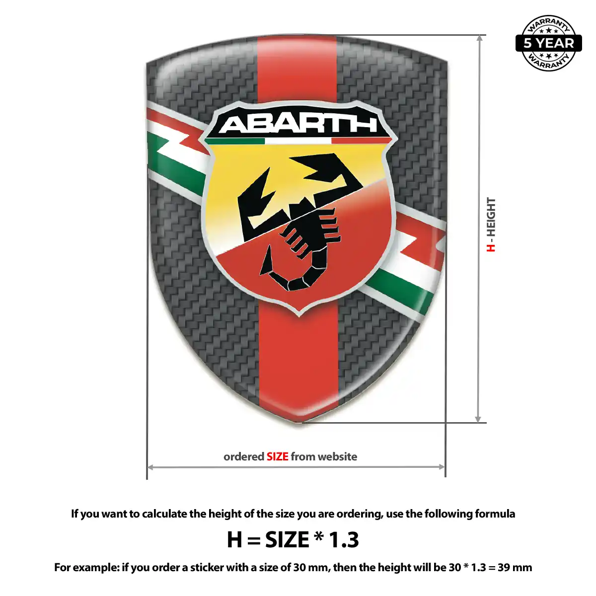 Abarth Logo Sticker Auto Tuning