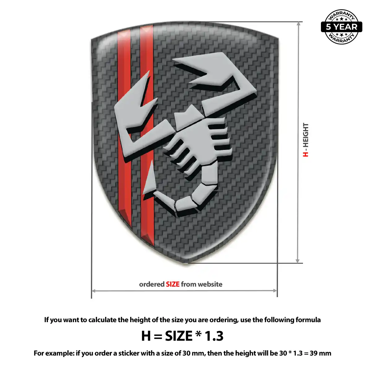 Abarth Logo Sticker Cabin Style