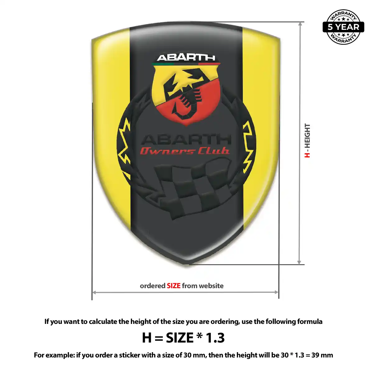 Abarth Logo Sticker Elite Edition