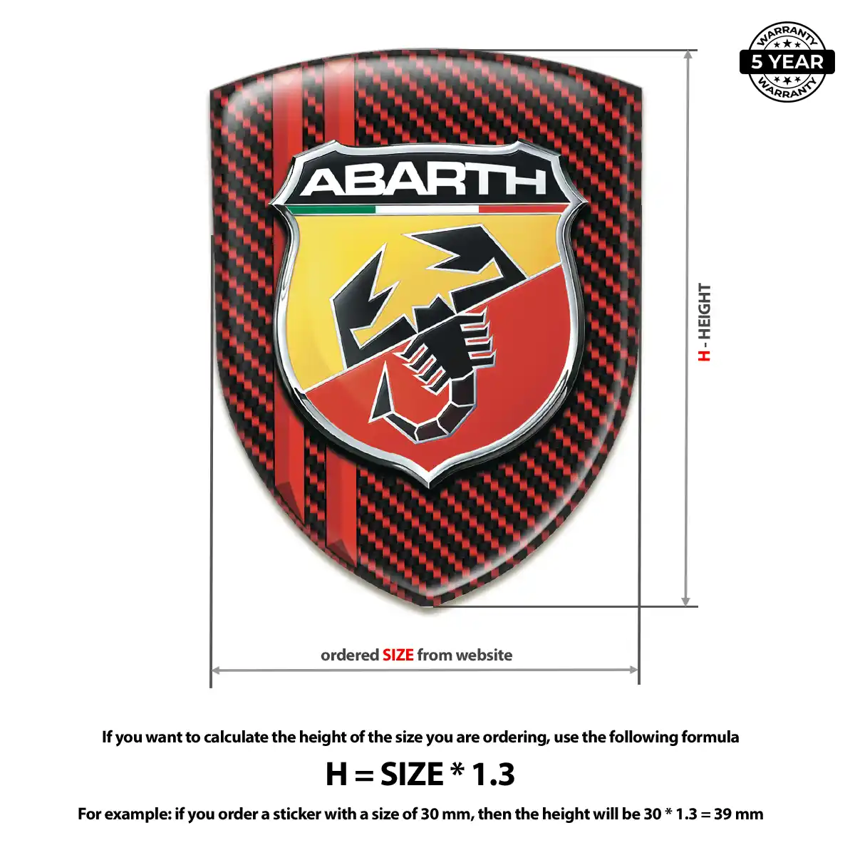 Abarth Logo Sticker Elite Finish