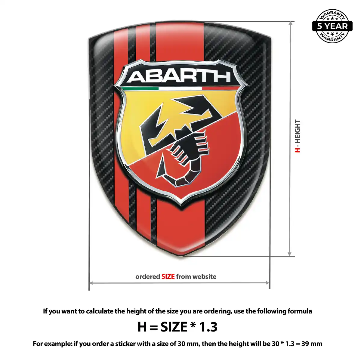 Abarth Logo Sticker Exterior Luxe