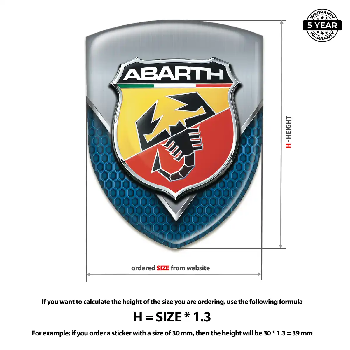 Abarth Logo Sticker Interior Elegance