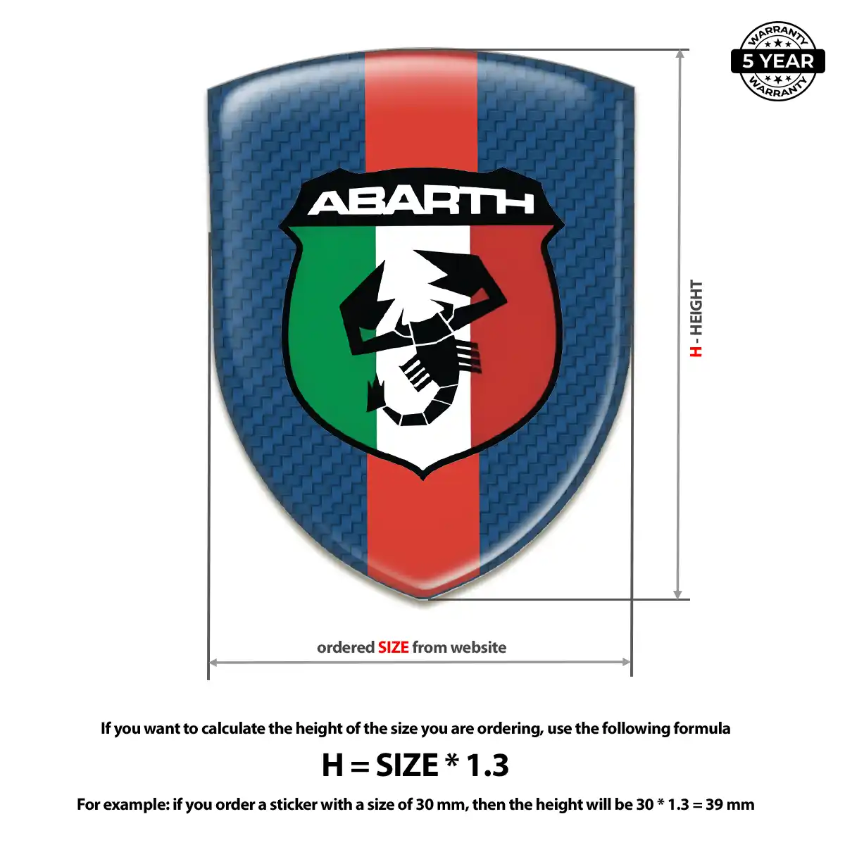Abarth Logo Sticker Opulent Line