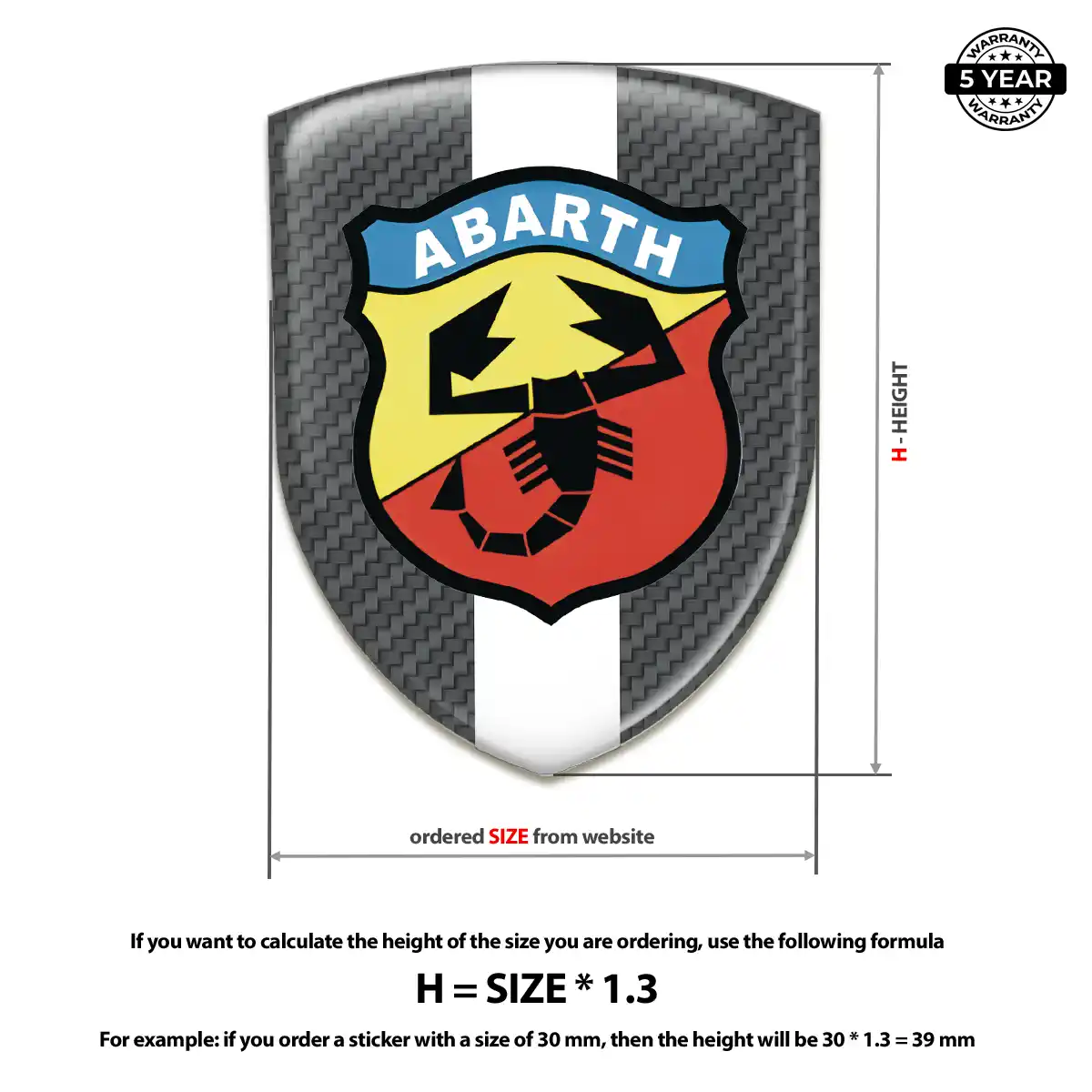 Abarth Logo Sticker Performance Style