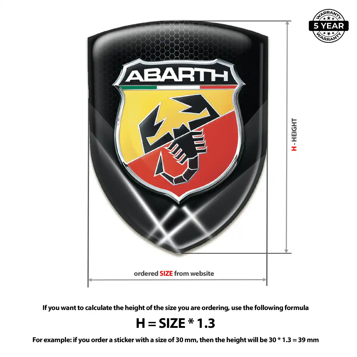 Abarth Logo Sticker Prime Quality