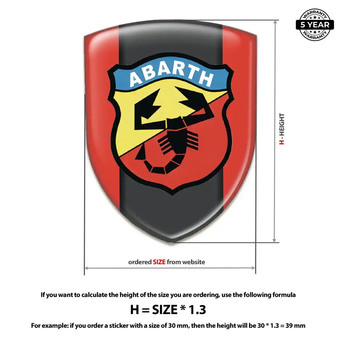 Abarth Logo Sticker Refined Design