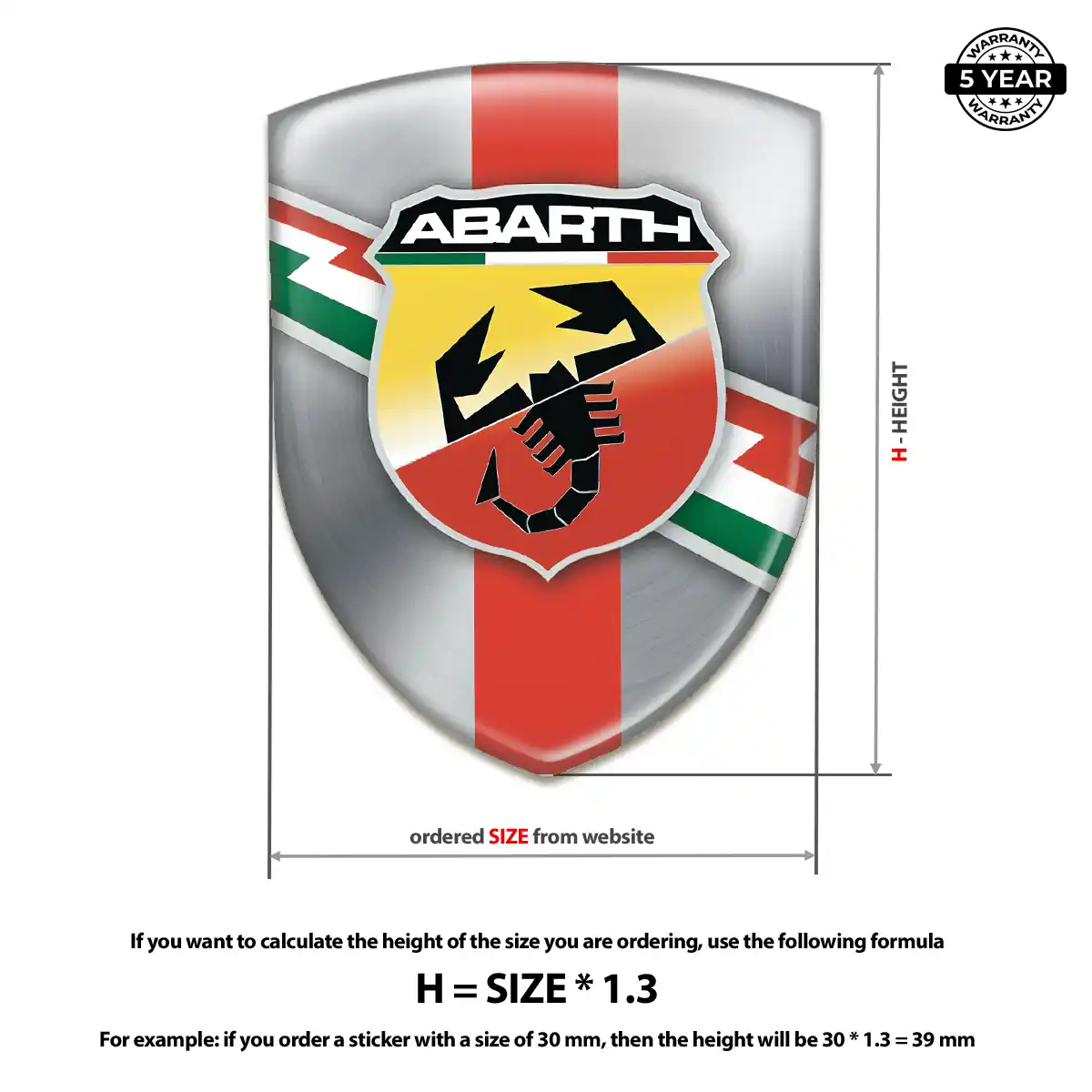 Abarth Logo Sticker Resin Elite