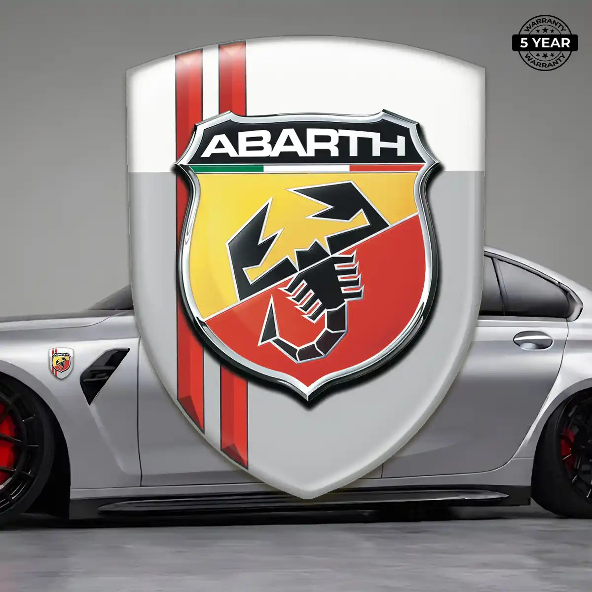 Abarth Logo Sticker Resin Luxe