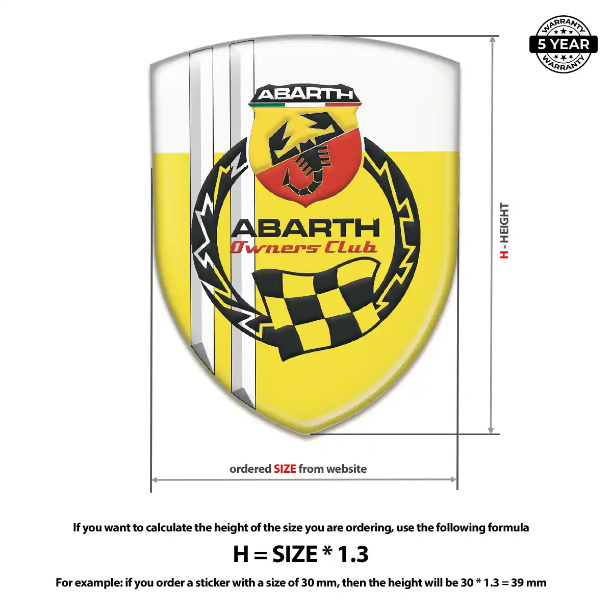 Abarth Logo Sticker Sleek Style