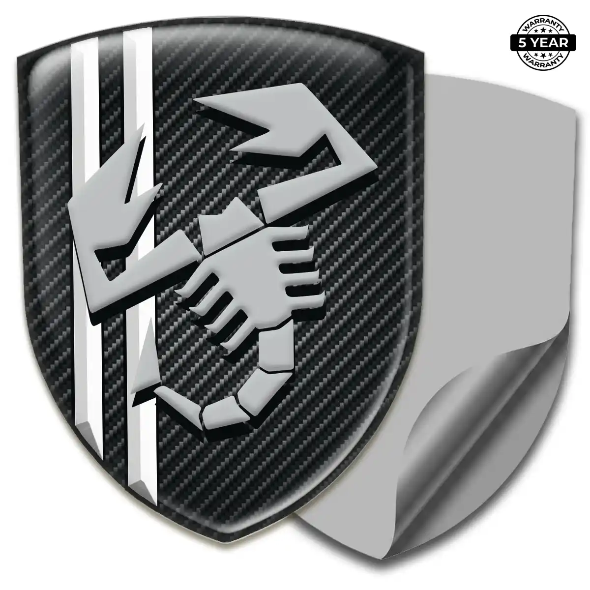 Abarth Polyurethane Domed Sticker Auto Tuning