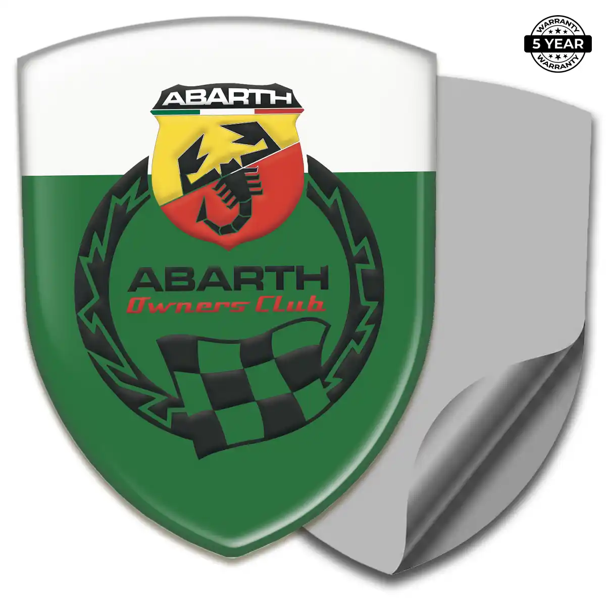 Abarth Polyurethane Domed Sticker Cabin Style