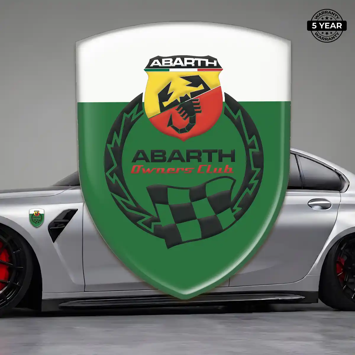 Abarth Polyurethane Domed Sticker Cabin Style