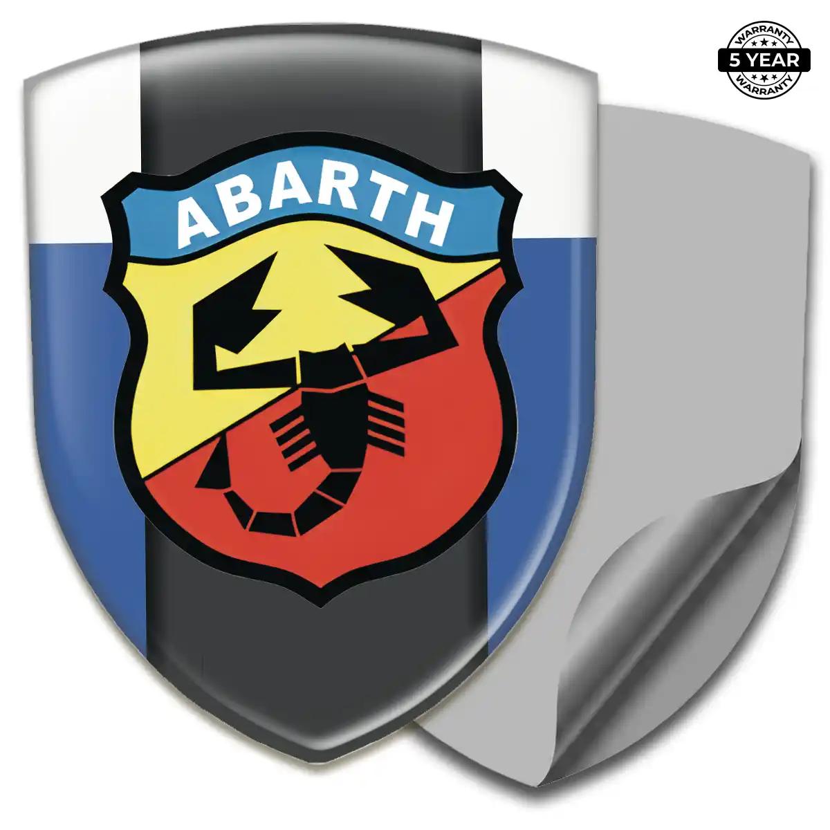Abarth Polyurethane Domed Sticker Exterior Luxe