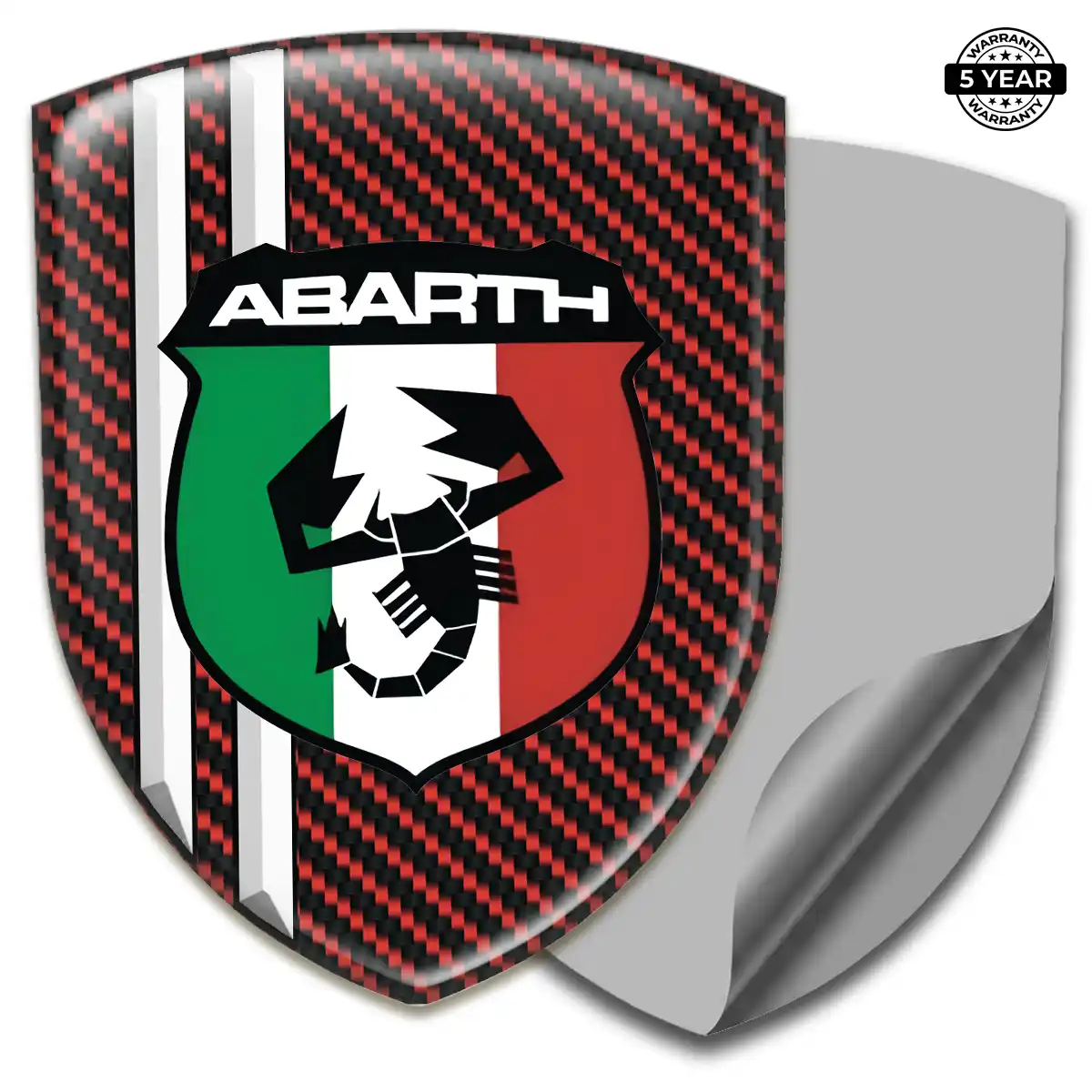 Abarth Polyurethane Domed Sticker Interior Elegance