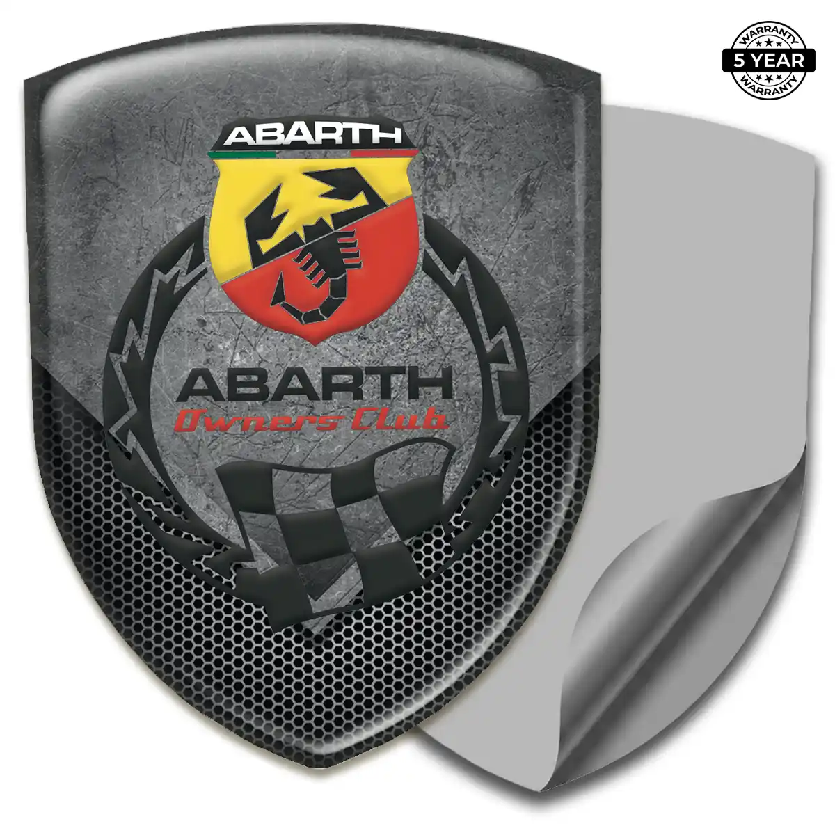 Abarth Polyurethane Domed Sticker Outer Style