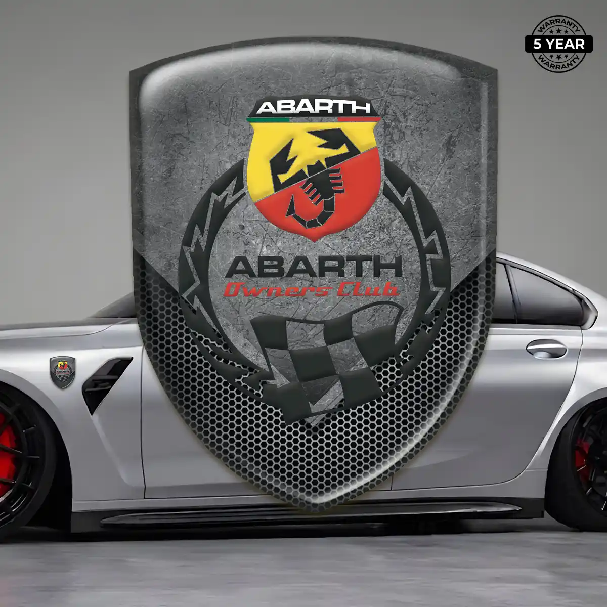 Abarth Polyurethane Domed Sticker Outer Style